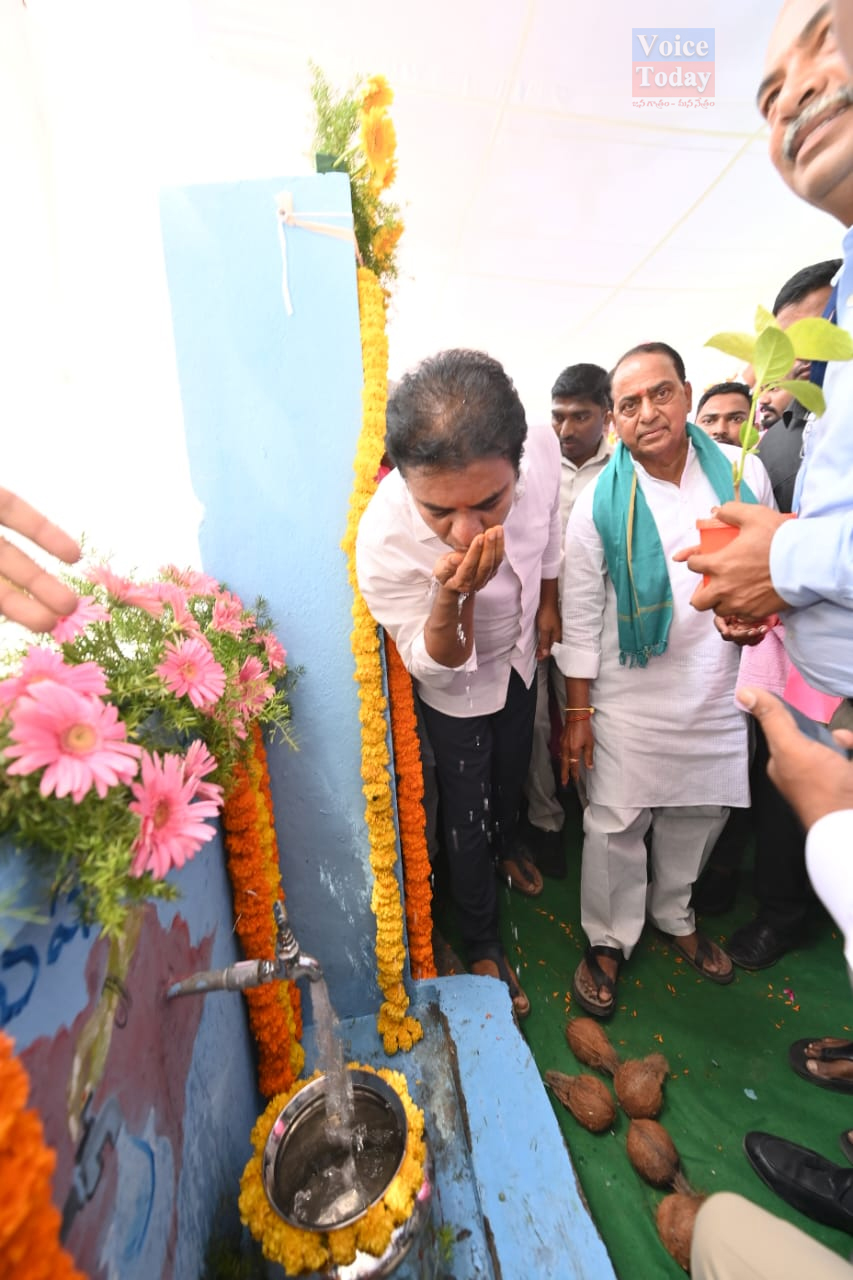 Minister KTR laid the foundation stone for the oil farm factory