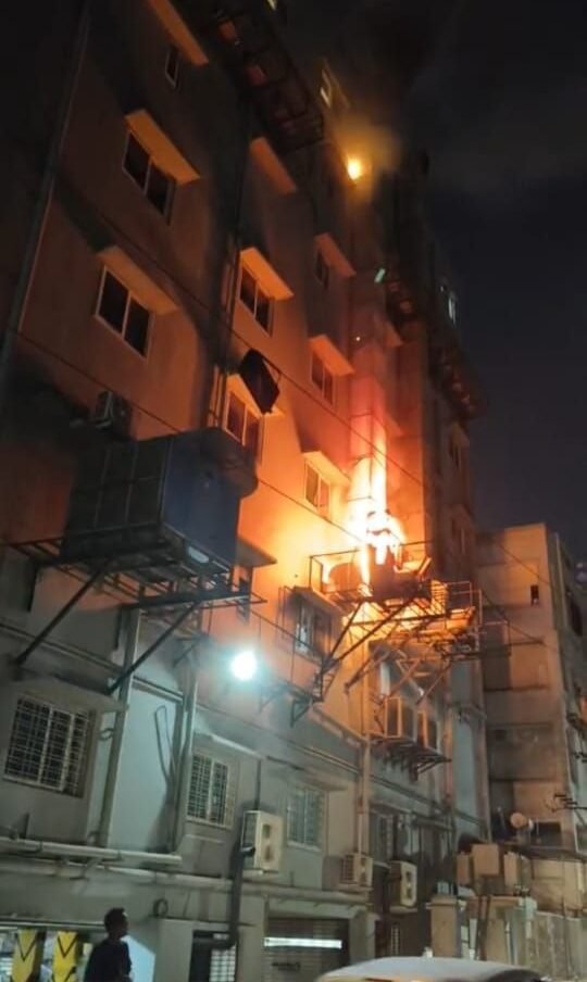 Fire accident in Hotel S. V.