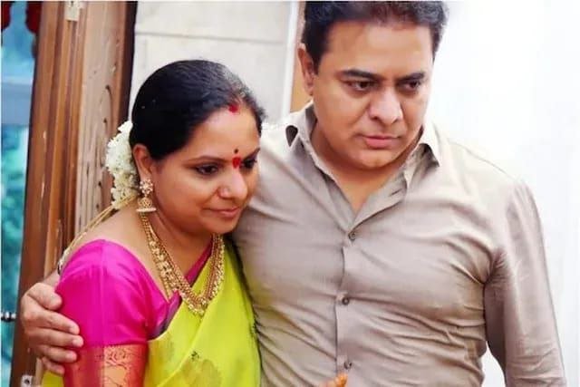 KTR met Kavitha in Tihar Jail