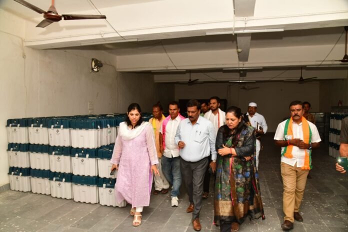 EVM warehouse Inspected District Collector