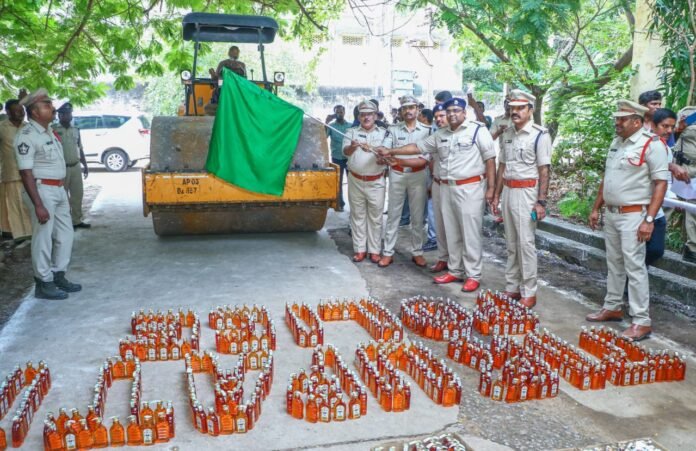 Liquor bottles worth lakhs were destroyed