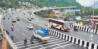 Vehicles collided on Durga Gudi flyover Vehicles collided on Durga Gudi flyover