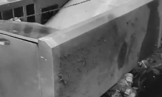 A man died after falling on a bin while trying to steal from a fast food center