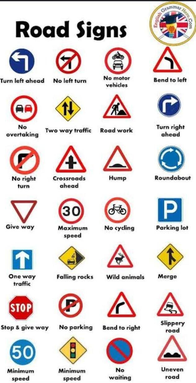 These are the new traffic rules.
