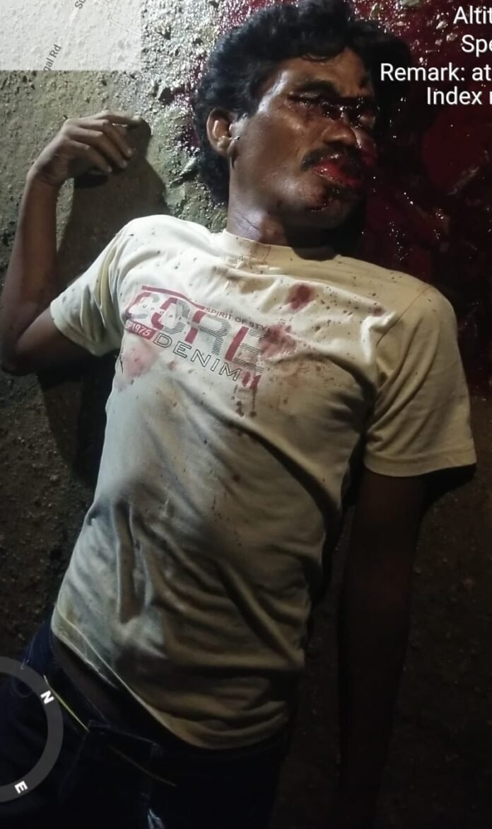 The son's death at the hands of the father.