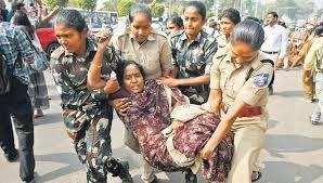 Dharna in front of Anganwadi Collectorate