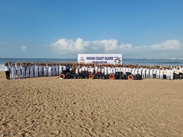 Grand international coastal cleanup program under auspices of Indian Coast Guard Grand international coastal cleanup program under auspices of Indian Coast Guard