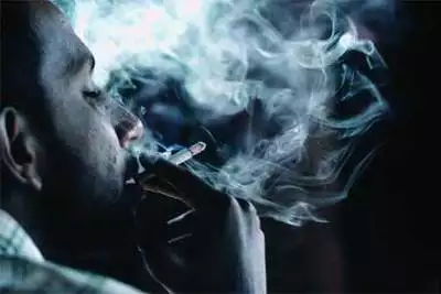 Halchal of a young man under the influence of marijuana Halchal of a young man under the influence of marijuana