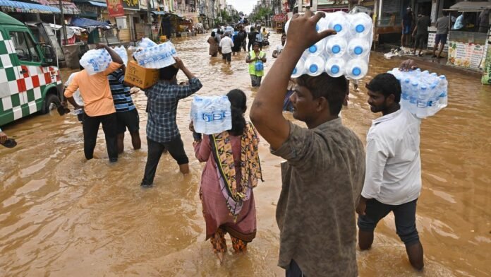 Help for Vijayawada flood victims under Guru Raghavendra Vidyasa Sansthan Help for Vijayawada flood victims under Guru Raghavendra Vidyasa Sansthan