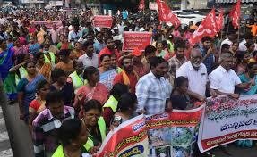 Indefinite strike of Arogyasree Outsourcing employees,