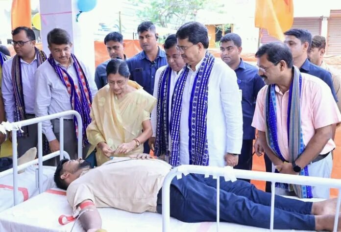 Minister Damodara inaugurated the Mega Blood Donation Camp