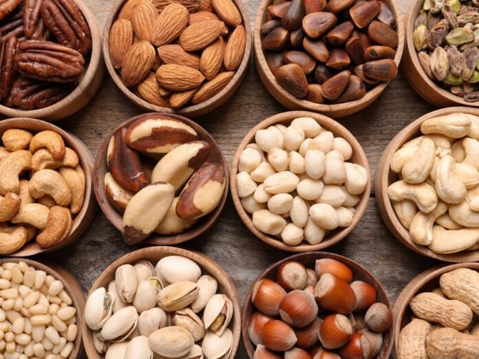 Muscle strength with protein-rich nuts.