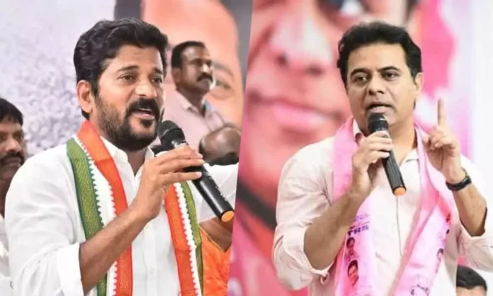 Revanth and KTR on the same stage