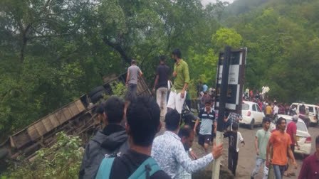 Road accident on Parijata Giri Ghat road