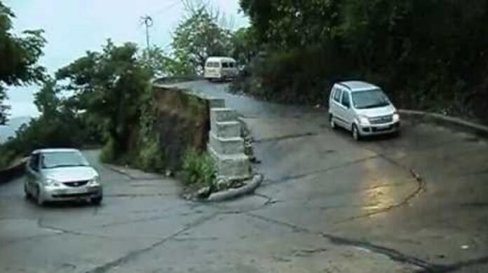 Road accident on first ghat road of Tirumala Road accident on first ghat road of Tirumala