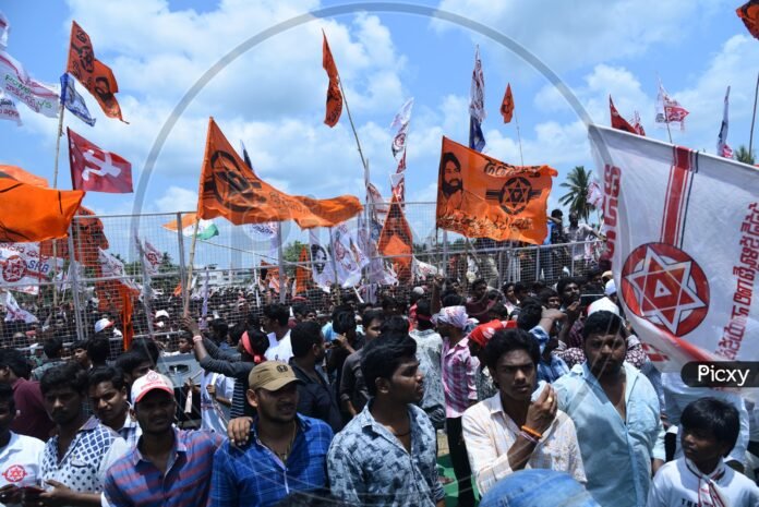 The second day of Janasena party hunger strike in Amalapuram