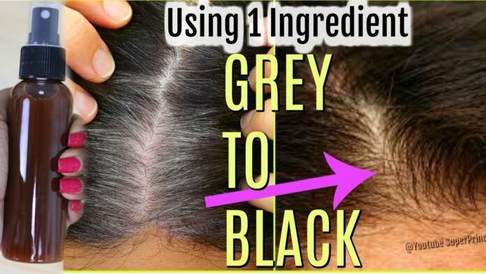 Tips to turn gray hair black..!