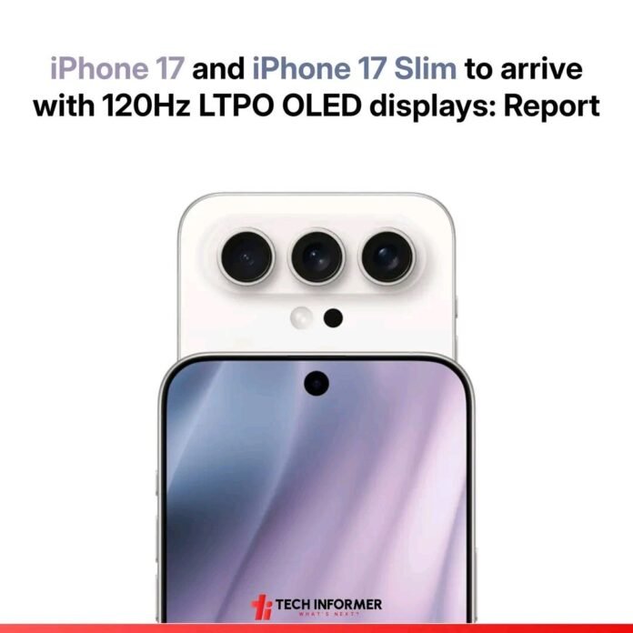 iPhone 17 with slim displays