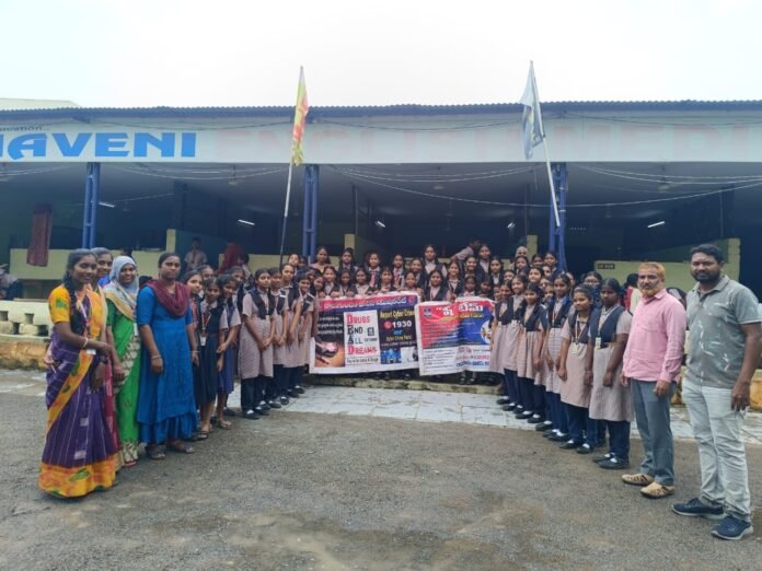 She team educated students on women safety and online fraud She team educated students on women safety and online fraud