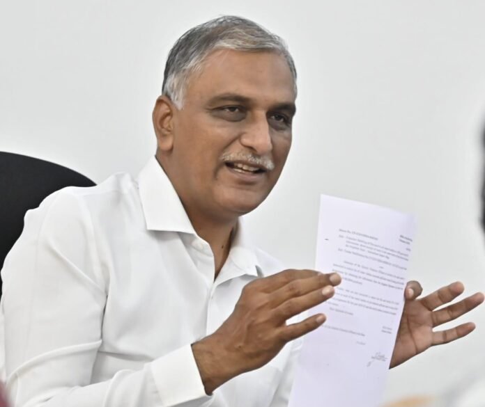 Former minister MLA Harish Rao chit chat in Telangana Bhavan..!