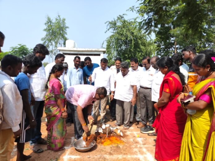 MLA Jare participated in Bhumi Puja program for construction of Anganwadi building