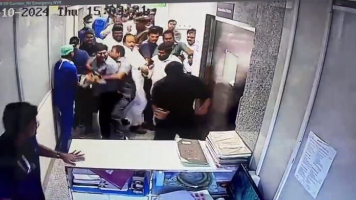 BRS leaders riot at Yashoda hospital