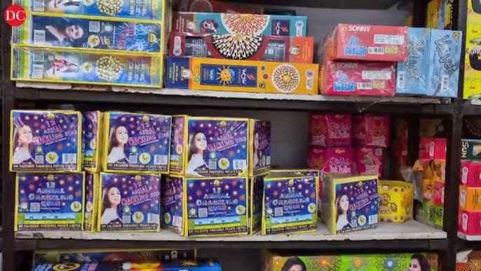 Fireworks are sold very close to the petrol station