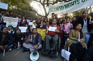 Dharna of the disabled Dharna of the disabled