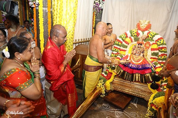 Flag hoisting at Padmavati Temple Flag hoisting at Padmavati Temple