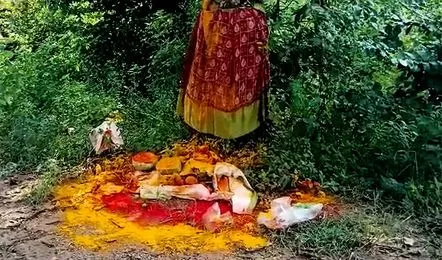 Blackpuja worship in Nakkavaripalem Blackpuja worship in Nakkavaripalem