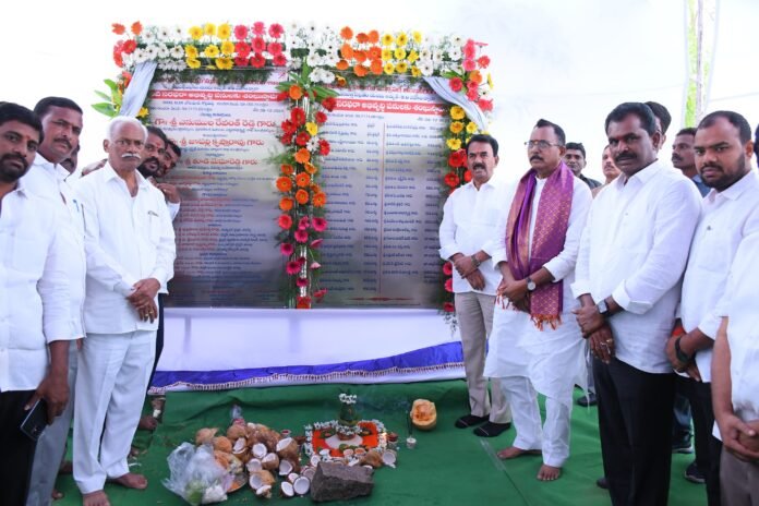 Minister Jupally laid the foundation stone for construction of drinking water tank
