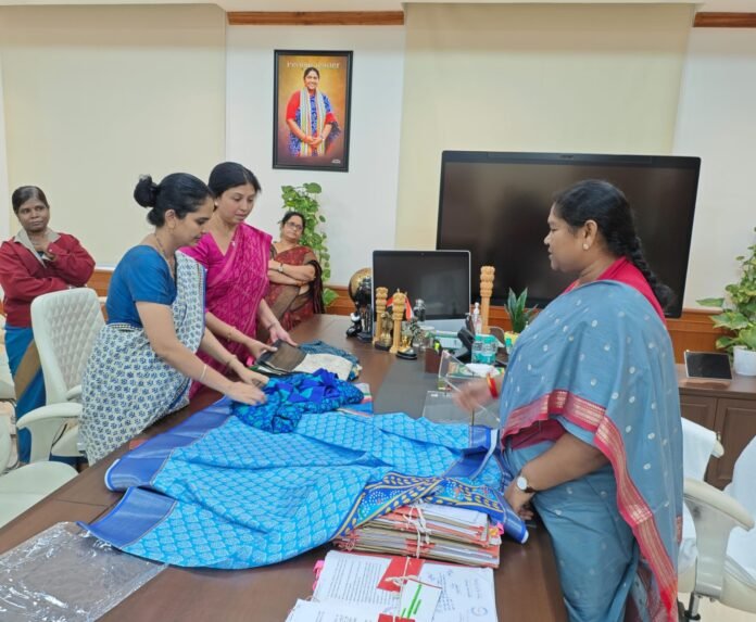 Selection of uniform sarees for Anganwadi teachers and nurses