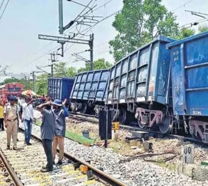 Goods train derailed in Alluri district Goods train derailed in Alluri district