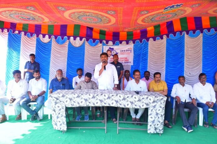 MLA Medipalli Satyam started the CM Cup sports competitions in Gangadhara MLA Medipalli Satyam started the CM Cup sports competitions in Gangadhara