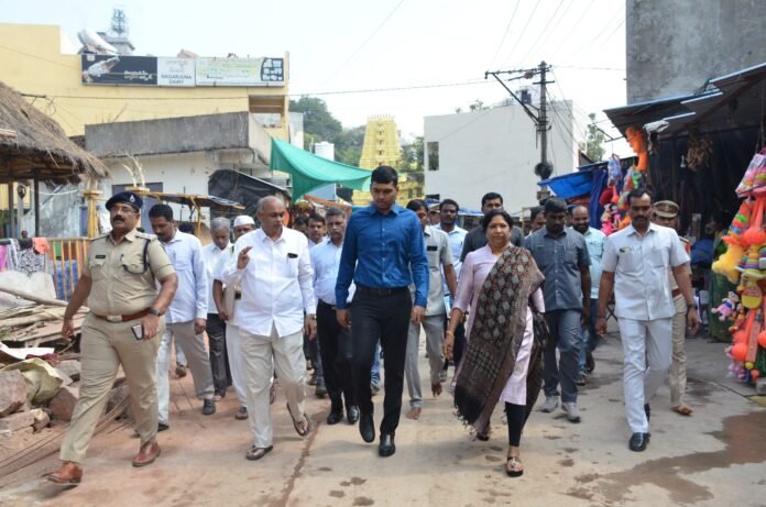 Collector and Commissioner of Police inspected the Komaravelli fair arrangements