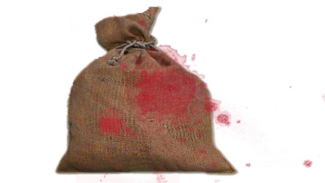 Dead body in sack..