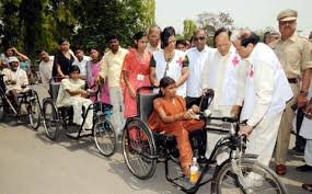 Distribution of tricycles to the disabled in HAL Distribution of tricycles to the disabled in HAL