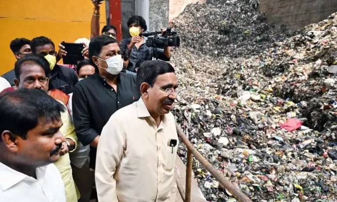 Minister Narayana inspected the Jindal Waste Power Plant Minister Narayana inspected the Jindal Waste Power Plant