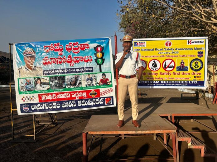 Road safety and traffic awareness seminar for Kesoram factory workers