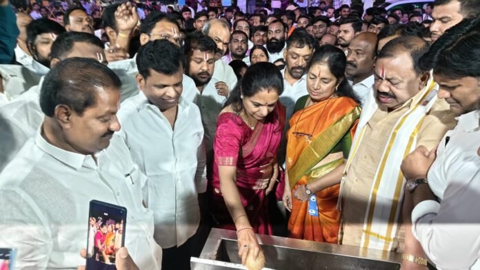 Giripradakshina in Yadadri..Participant MLC Kavita