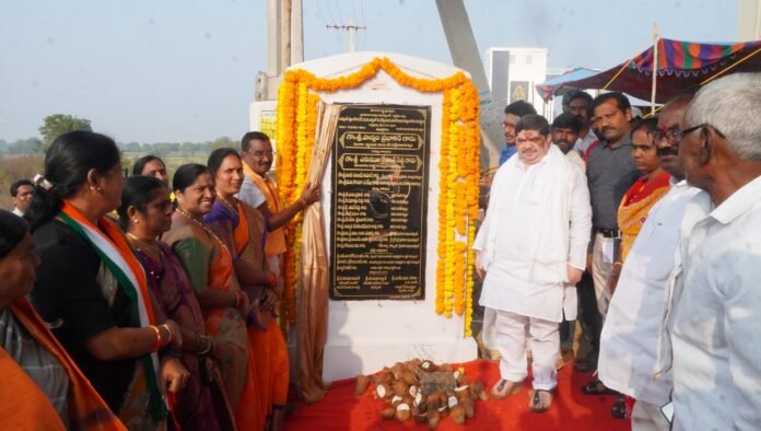 Minister Ponnam laid foundation stone for many works in Husnabad