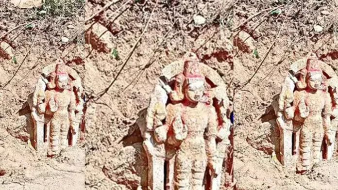 Ancient idols in Annamaya districts