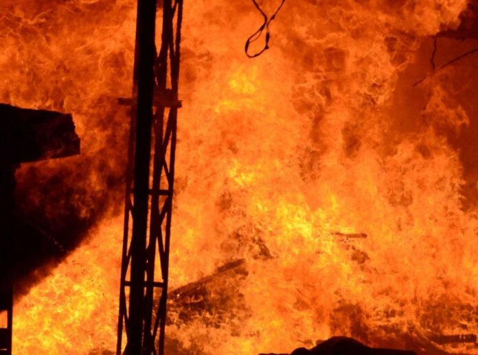 Heavy fire in Eluru district