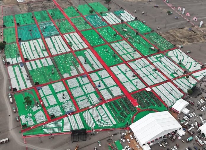 Massive arrangements for Elkathurthi Sabha.. These are the parking areas