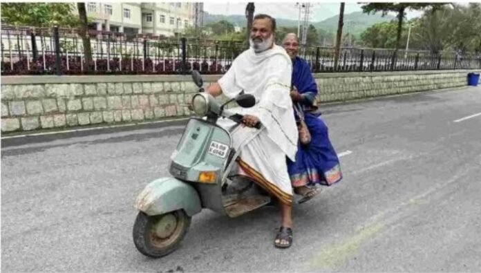 98,000 km Sankalpa Yatra on a scooter