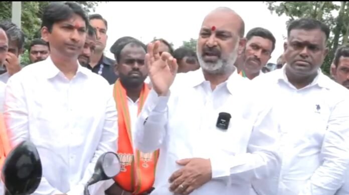 BJP gears up for local battle; Union Minister Bandi Sanjay holds meeting with party cadres in Karimnagar