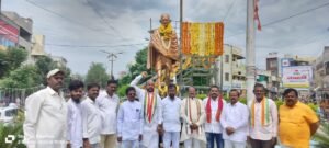 Gandhi Jayanti celebrations in Sircilla under the auspices of the Bharatiya Janata Party.