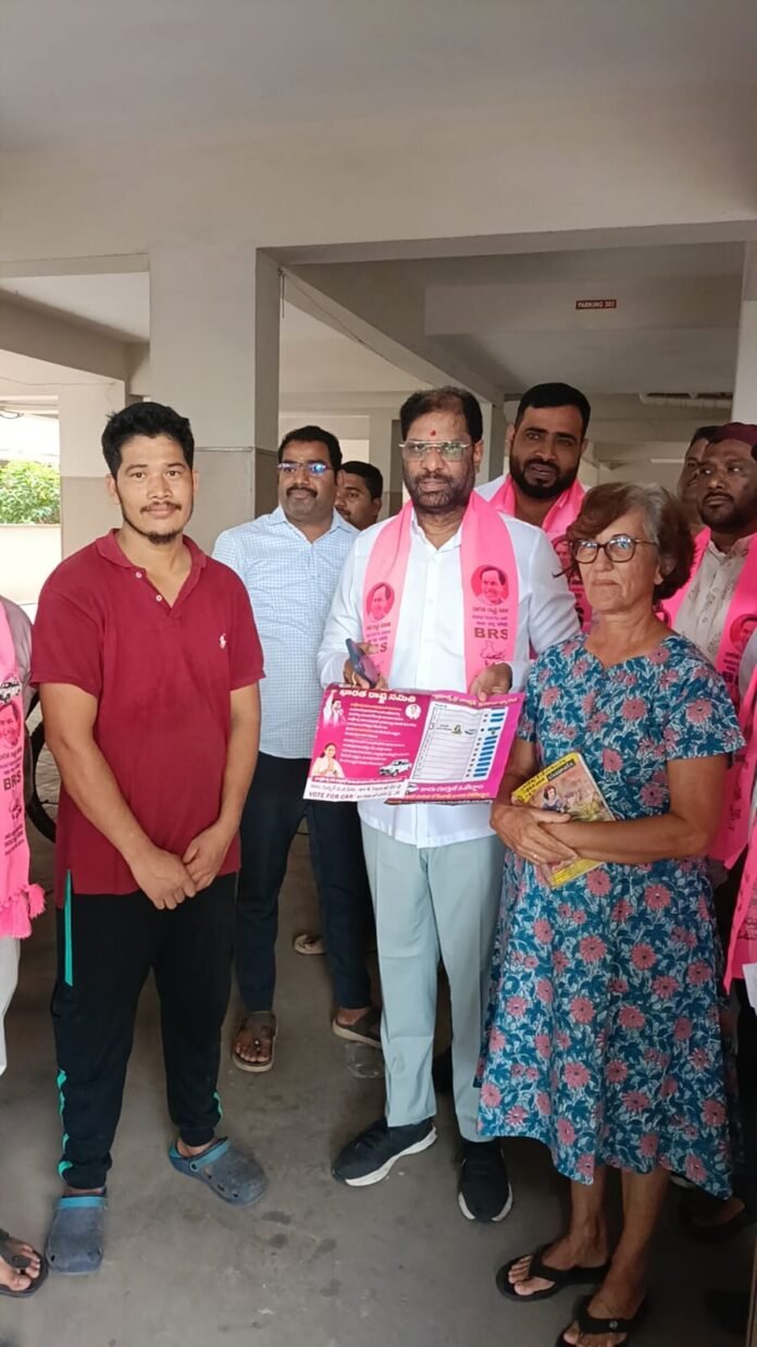 MP Vaddiraju campaigns in Yusufguda Basti