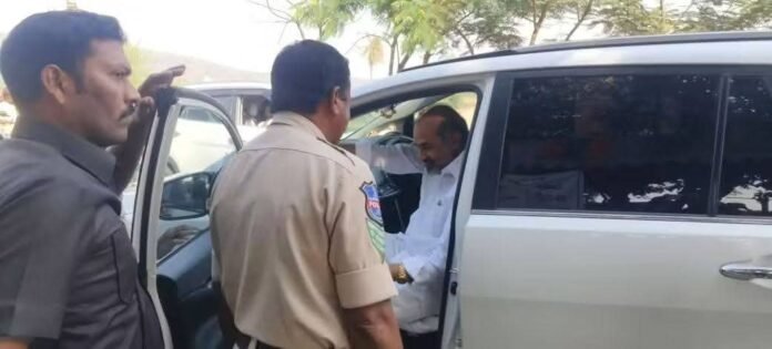 Government Whip Adi Srinivas' vehicle inspected in Rudrangi