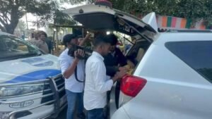 Government Whip Adi Srinivas' vehicle inspected in Rudrangi